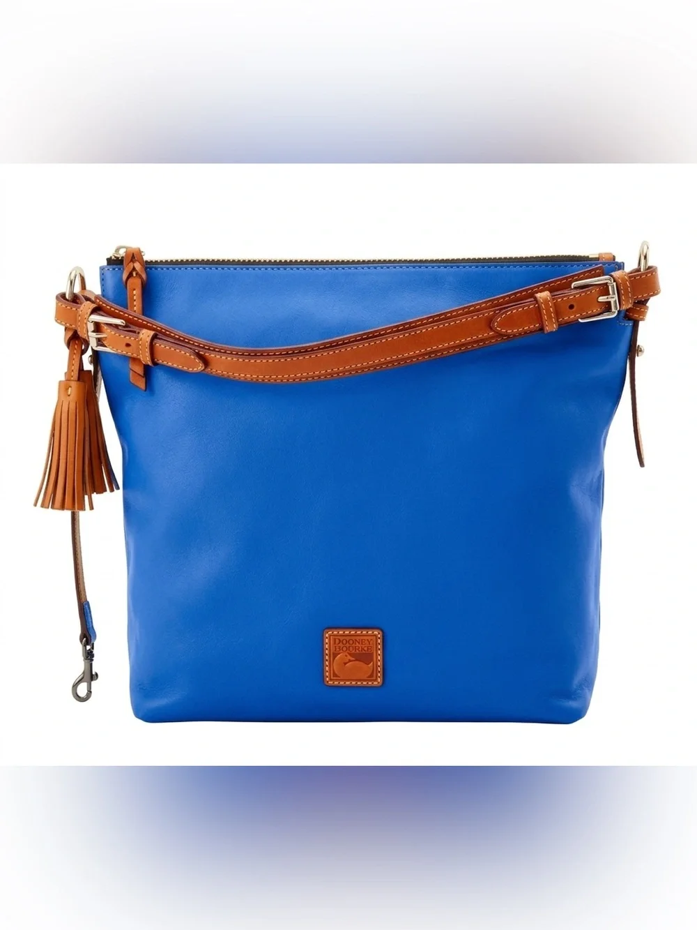 Dooney & Bourke Blue Leather Hobo Shoulder Bag & Matching Pouch Wallet Set